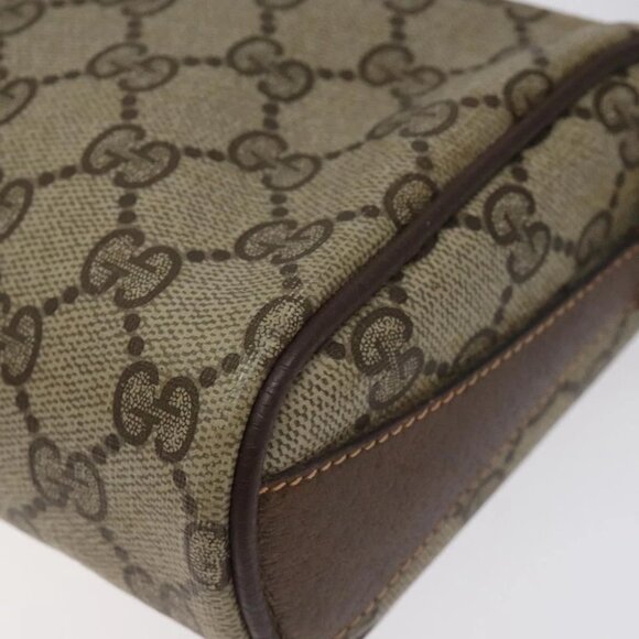 GUCCI GG Supreme Web Sherry Line Shoulder Bag PVC Beige 89 02 018 Auth - Picture 14 of 16
